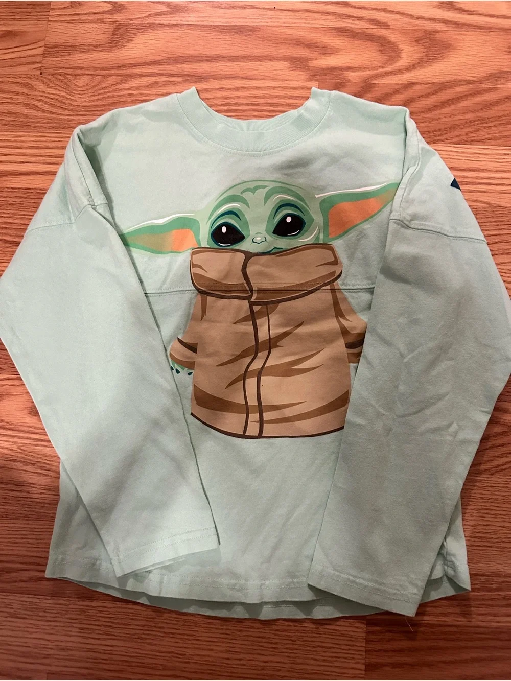 Disney Star Wars Spirit Jersey Kids M Green Grogu The Child Long Sleeve Yoda
